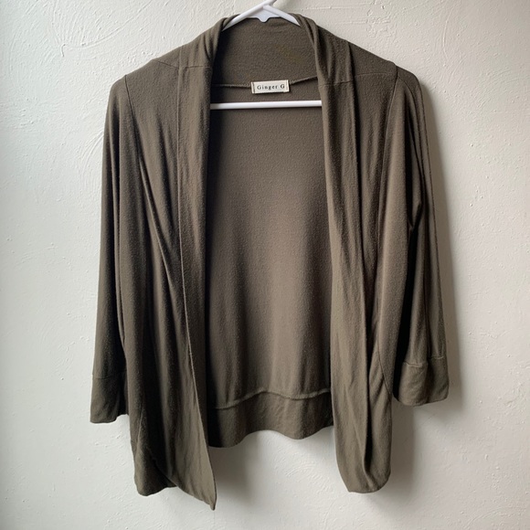 Soft Olive Green Cardigan - Picture 4 of 6